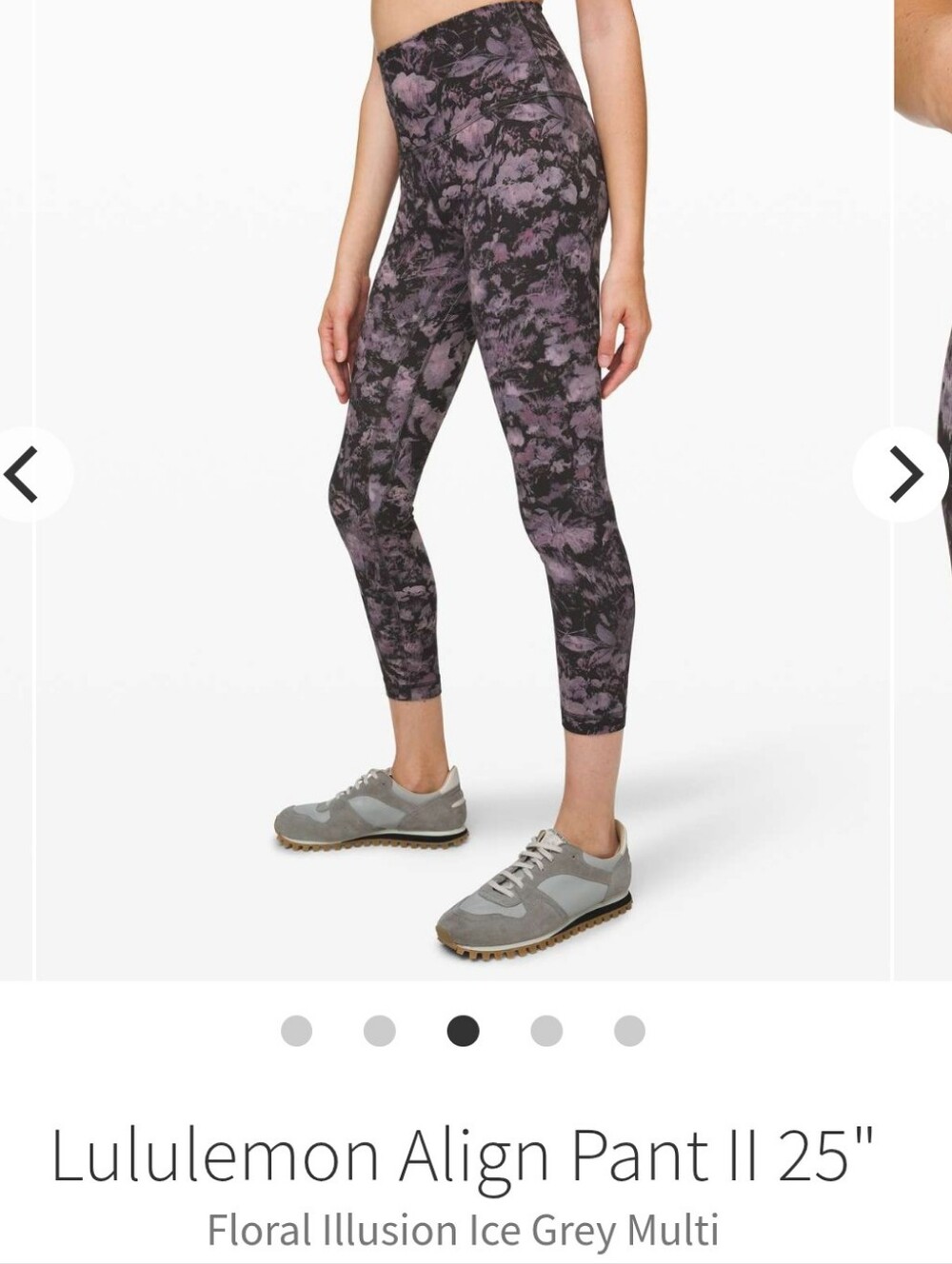 Lululemon Align HR 25in Leggings Sz 4 Floral Illusion Ice Grey Multi